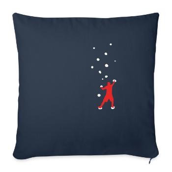 Grimpeur de bloc - Housse de coussin décorative 45 x 45 cm - bleu marine - Devant