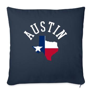 Texas Austin coat of arms - Sofa pillowcase 17,3'' x 17,3'' (45 x 45 cm) - navy - Front