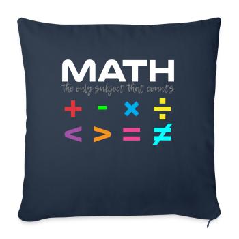Math math mathematician numbers formulas - Sofa pillowcase 17,3'' x 17,3'' (45 x 45 cm) - navy - Front