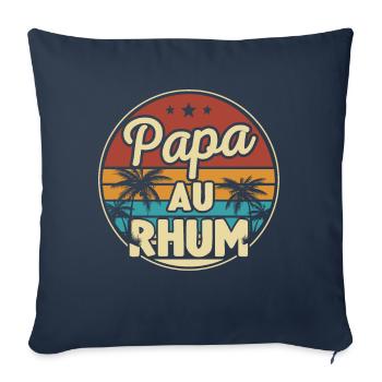 Papa Au Rhum - Housse de coussin décorative 45 x 45 cm - bleu marine - Devant