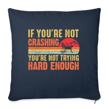 Crashing With The Bike Is The Key - Sofa pillowcase 17,3'' x 17,3'' (45 x 45 cm) - navy - Front