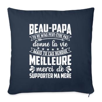 Step-dad Thank you for supporting My Mother - Sofa pillowcase 17,3'' x 17,3'' (45 x 45 cm) - navy - Front