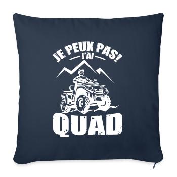 Je Peux Pas J'ai Quad - Housse de coussin décorative 45 x 45 cm - bleu marine - Devant