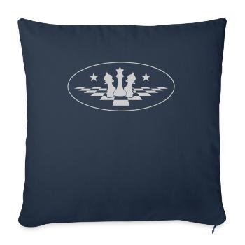 Chess Player - Sofa pillowcase 17,3'' x 17,3'' (45 x 45 cm) - navy - Front