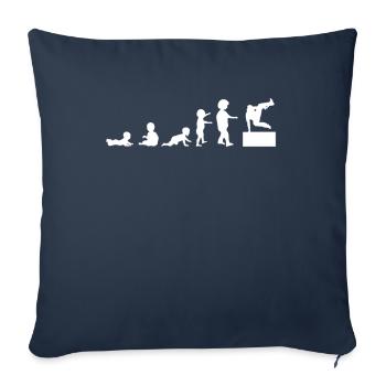 From Baby to Child to Parkour Player - Sofa pillowcase 17,3'' x 17,3'' (45 x 45 cm) - navy - Front
