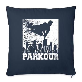 Parkour - Sofa pillowcase 17,3'' x 17,3'' (45 x 45 cm) - navy - Front