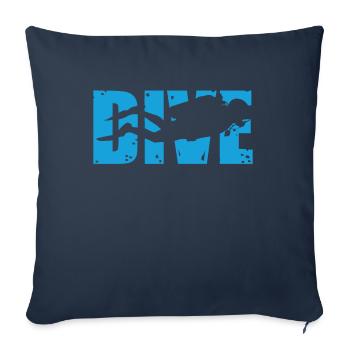 Diving Sport Sea Birthday Gift Idea Fish - Sofa pillowcase 17,3'' x 17,3'' (45 x 45 cm) - navy - Front