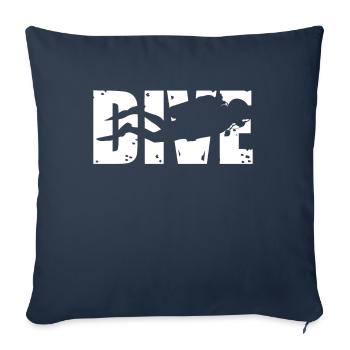 Diving Sport Sea Birthday Gift Idea Fish - Sofa pillowcase 17,3'' x 17,3'' (45 x 45 cm) - navy - Front
