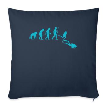 Sport Diving Sea Gift Idea Lake Birthday Water - Sofa pillowcase 17,3'' x 17,3'' (45 x 45 cm) - navy - Front