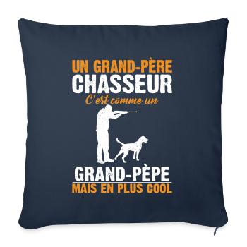 Grand-père Chasseur Anniversaire Cadeau Cool Noël - Housse de coussin décorative 45 x 45 cm - bleu marine - Devant