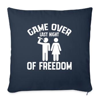 Jeu Terminé Dernière Nuit De Liberté Mariage Amour - Housse de coussin décorative 45 x 45 cm - bleu marine - Devant