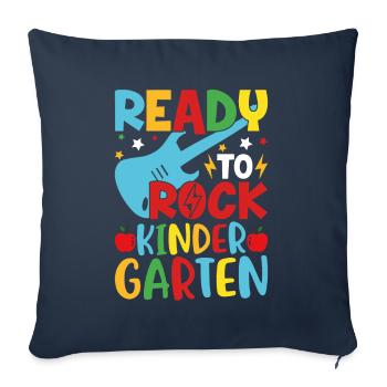 Ready to get kindergarten moving - Sofa pillowcase 17,3'' x 17,3'' (45 x 45 cm) - navy - Front
