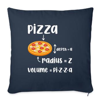 Funny Pizza Volume - Sofa pillowcase 17,3'' x 17,3'' (45 x 45 cm) - navy - Front