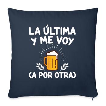 Le Dernier Et Je Vais En Chercher Un Autre - Housse de coussin décorative 45 x 45 cm - bleu marine - Devant