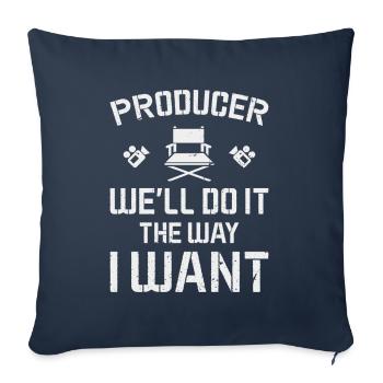 Producer We will do it as I want - Sofa pillowcase 17,3'' x 17,3'' (45 x 45 cm) - navy - Front