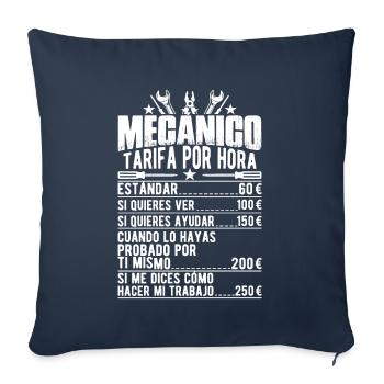 Le Tarif Horaire D'un Mécanicien - Housse de coussin décorative 45 x 45 cm - bleu marine - Devant