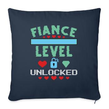 Unlocked Fiancé Level - Sofa pillowcase 17,3'' x 17,3'' (45 x 45 cm) - navy - Front