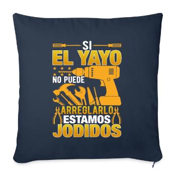 Si El Yayo Ne Peut Pas Le Réparer - Housse de coussin décorative 45 x 45 cm - bleu marine - Devant