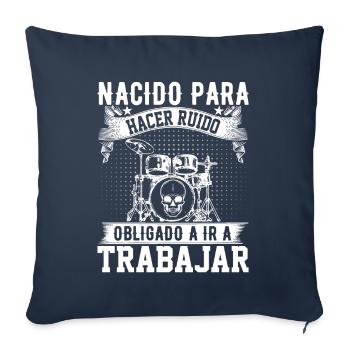 Né Pour Faire Du Bruit - Housse de coussin décorative 45 x 45 cm - bleu marine - Devant