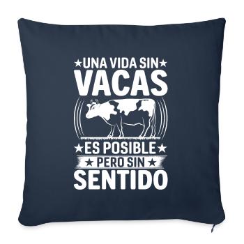 Cadeau De Vache Drôle - Housse de coussin décorative 45 x 45 cm - bleu marine - Devant