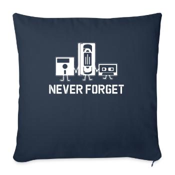 Ne Jamais Oublier - Housse de coussin décorative 45 x 45 cm - bleu marine - Devant