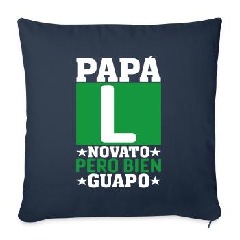 Nouveau Papa - Housse de coussin décorative 45 x 45 cm - bleu marine - Devant