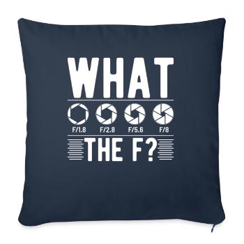 Photographer Photography Camera Lens - Sofa pillowcase 17,3'' x 17,3'' (45 x 45 cm) - navy - Front