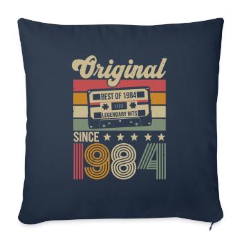 Vintage Birthday Original Gift Idea 1984 - Sofa pillowcase 17,3'' x 17,3'' (45 x 45 cm) - navy - Front