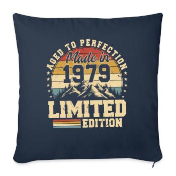 Aged to perfection Made in 1979 - Sofa pillowcase 17,3'' x 17,3'' (45 x 45 cm) - navy - Front