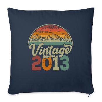 Vintage 2013 - Housse de coussin décorative 45 x 45 cm - bleu marine - Devant