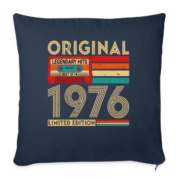 Original legendäre Hits Best of 1976 - Sofakissenbezug 45 x 45 cm - Navy - Vorne