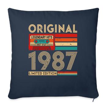 Original legendary hits Best of 1987 - Sofa pillowcase 17,3'' x 17,3'' (45 x 45 cm) - navy - Front