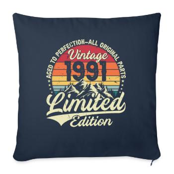 Birth 1991 Born origin 1991 Birthday - Sofa pillowcase 17,3'' x 17,3'' (45 x 45 cm) - navy - Front
