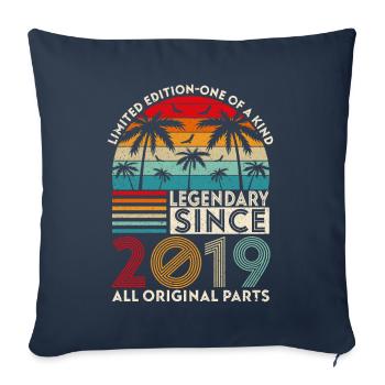Legendary since 2019 all original parts - Sofa pillowcase 17,3'' x 17,3'' (45 x 45 cm) - navy - Front