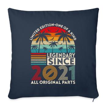 Légendaire Depuis 2021 Toutes Les Pièces D'origine - Housse de coussin décorative 45 x 45 cm - bleu marine - Devant