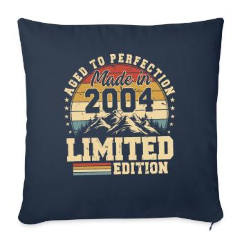 Aged to perfection manufactured in 2004 - Sofa pillowcase 17,3'' x 17,3'' (45 x 45 cm) - navy - Front