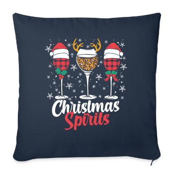 Christmas spirits - Sofa pillowcase 17,3'' x 17,3'' (45 x 45 cm) - navy - Front