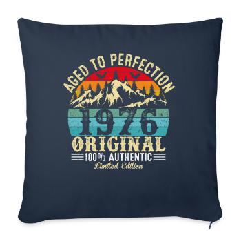 Aged to perfection 1976 original - Sofa pillowcase 17,3'' x 17,3'' (45 x 45 cm) - navy - Front