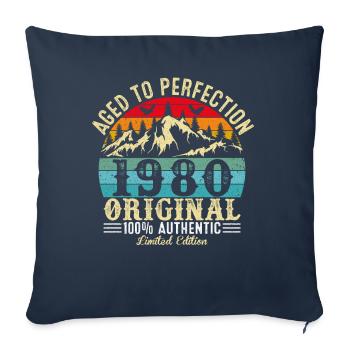 Aged to perfection 1980 Original - Sofa pillowcase 17,3'' x 17,3'' (45 x 45 cm) - navy - Front