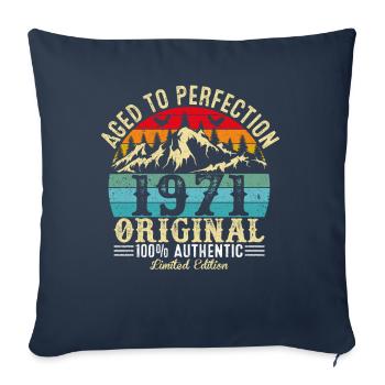Aged to perfection 1971 Original - Sofa pillowcase 17,3'' x 17,3'' (45 x 45 cm) - navy - Front