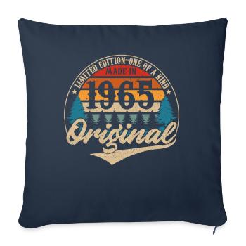 Fabriqué En 1965 Original - Housse de coussin décorative 45 x 45 cm - bleu marine - Devant