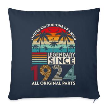 Légendaire Depuis 1924 Toutes Les Pièces D'origine - Housse de coussin décorative 45 x 45 cm - bleu marine - Devant
