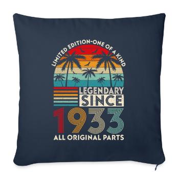 Légendaire Depuis 1933 Toutes Les Pièces D'origine - Housse de coussin décorative 45 x 45 cm - bleu marine - Devant