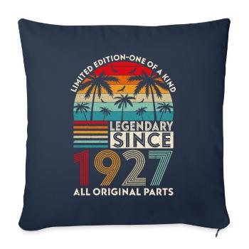 Légendaire Depuis 1927 Toutes Les Pièces D'origine - Housse de coussin décorative 45 x 45 cm - bleu marine - Devant