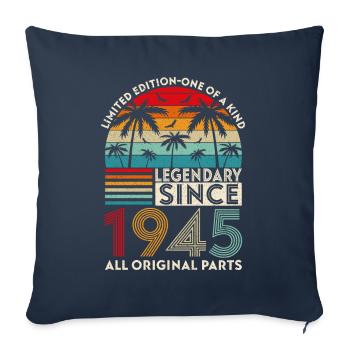Légendaire Depuis 1945 Toutes Les Pièces D'origine - Housse de coussin décorative 45 x 45 cm - bleu marine - Devant