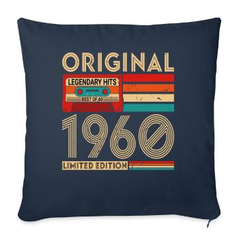 Succès Légendaires Originaux Le Meilleur De 1960 - Housse de coussin décorative 45 x 45 cm - bleu marine - Devant