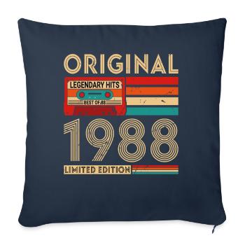 Original legendary hits The best of 1988 - Sofa pillowcase 17,3'' x 17,3'' (45 x 45 cm) - navy - Front
