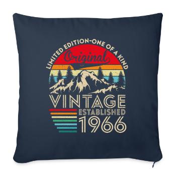 Original vintage established in 1966 anniversary - Sofa pillowcase 17,3'' x 17,3'' (45 x 45 cm) - navy - Front