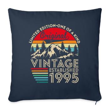 Original vintage established in 1995 anniversary - Sofa pillowcase 17,3'' x 17,3'' (45 x 45 cm) - navy - Front