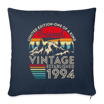 Original Vintage Established in 1994 Anniversary - Sofa pillowcase 17,3'' x 17,3'' (45 x 45 cm) - navy - Front